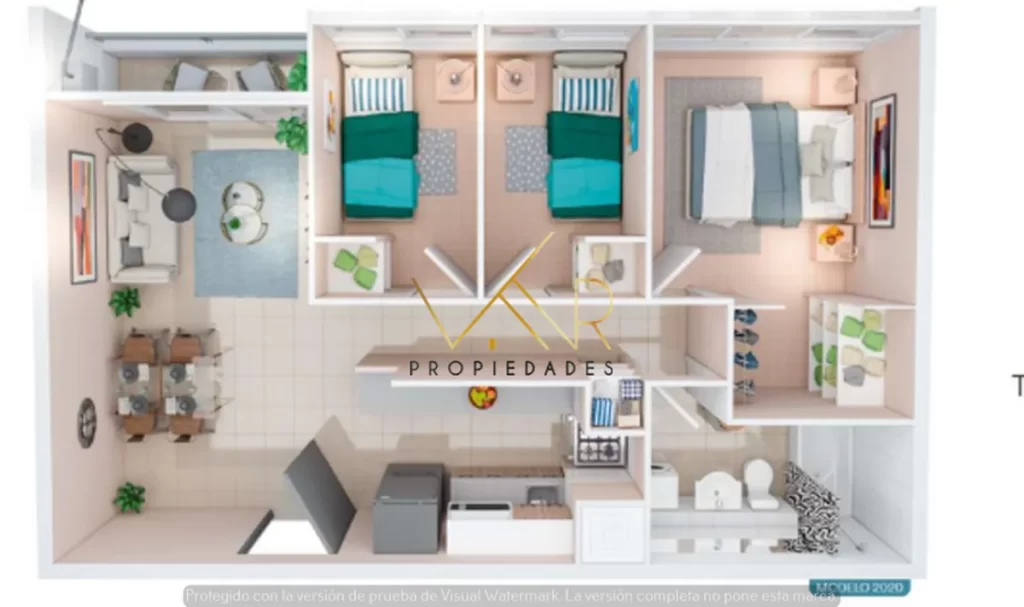 Departamento en San Joaquín, entrega inmediata. Venta con biono pie