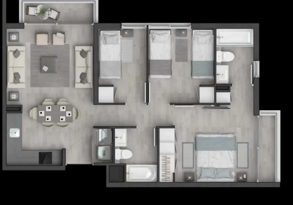 Departamento: 3 dormitorios, 2 baños, 64 m². Entrega inmediata, Macul, bono pie 15%