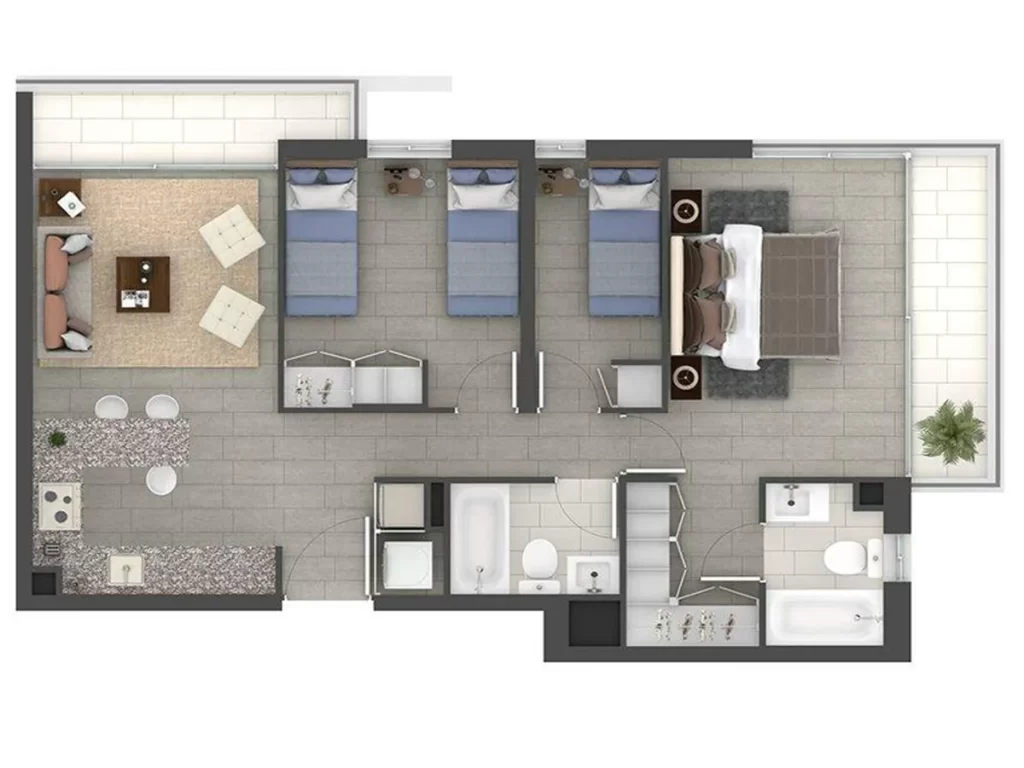 Departamento 3D2B entrega inmediata venta con bono pie
