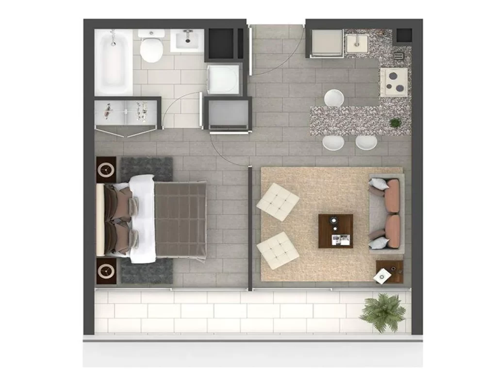 Departamento 1 dormitorio 1 baño 39,23 m2 ven Macul entrega inmediata