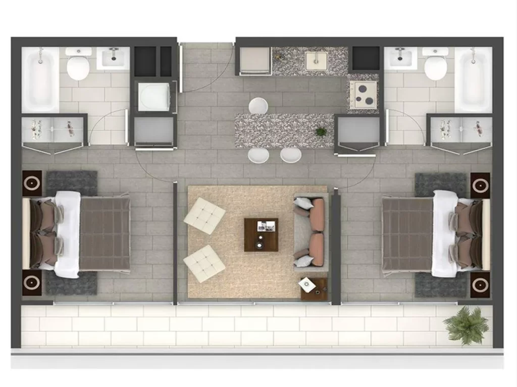 Departamento Mariposa entrega inmediata 58,79 m2 venta con bono pie