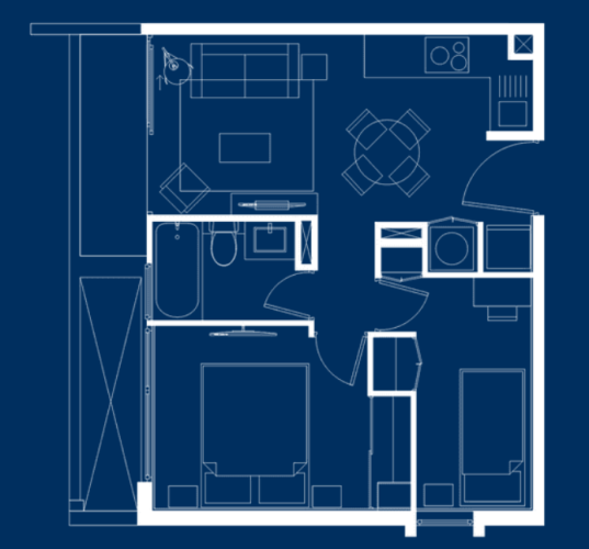 Departamneto 2D1B 39,39 entrega inmediata con bono pie, vende Varpropiedades