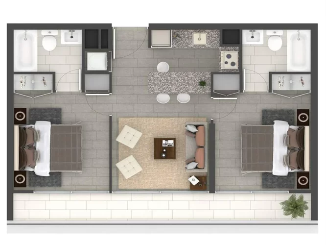 Departamento Mariposa entrega inmediata 58,79 m2 venta con bono pie