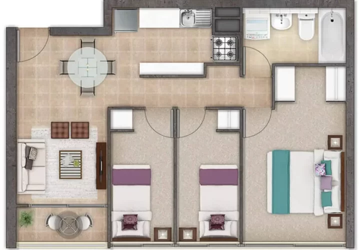 Departamento 3d1b 48 m2 San Miguel entrega inmediata con bono pie
