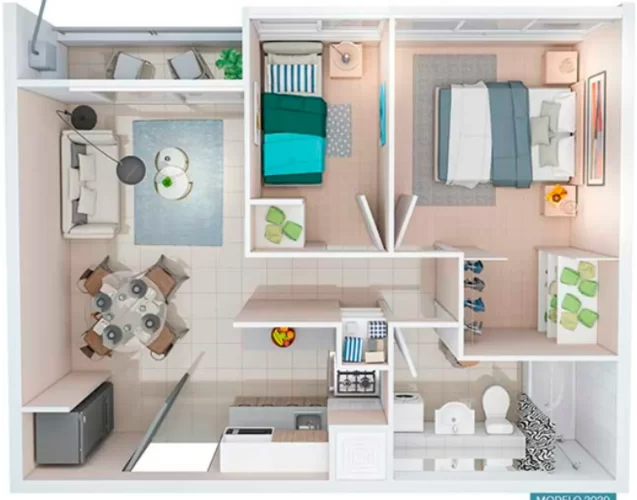 Departamento 2d1b 37 m² en San Joaquín, bono pie y tasa rebajada