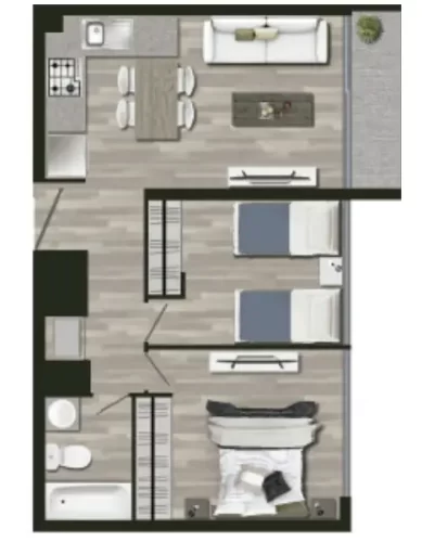 Departamento 2d1b 48 m2 entrega inmediata. venta con bono pie