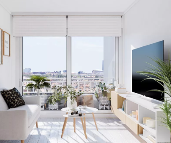 Living comedor balcon entrega inmediata venta con bono pie 20% metro Intermodal