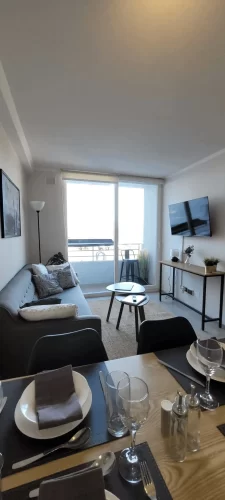 Living comedor departamentos entrega inmediata venta con bono pie metro Cerrillos