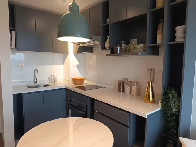 Cocina amoblada venta departamento San Bernardo con ayuda para el pie
