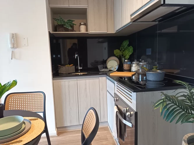 Cocina amoblada equipada Departamento 2d2b Mariposa venta La Florida ayuda al pie