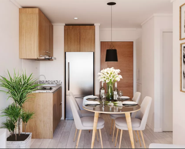 Comedor y cocina amoblada entrega inmediata venta con bono pie 20% metro Intermodal