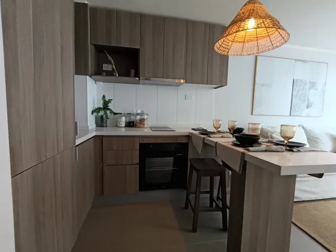 Cocina amobalda equipada departamento en venta Macul metro Carlos Valdovinos