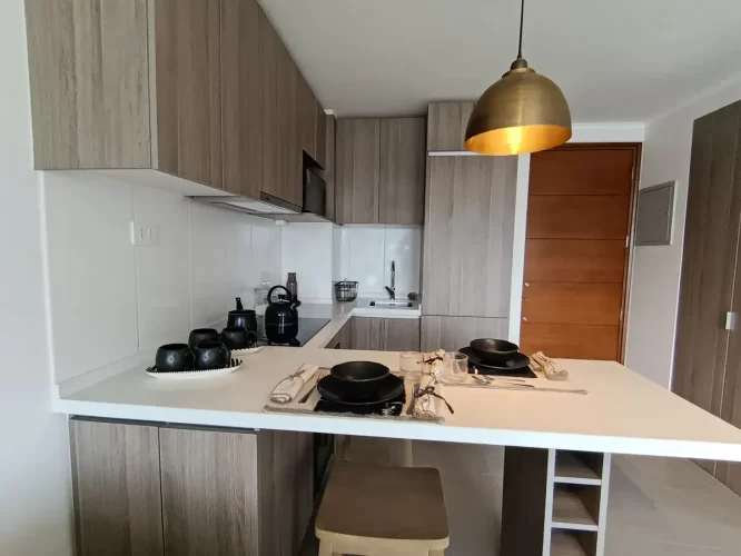 Cocina amoblada venta departamento en Macul bono pie