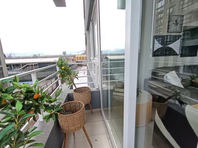 Balcon Departamento1 domiitorio 1 baño en La Florida entrega inmediata compra con auyuda para el pie
