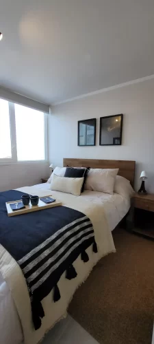 Dormitorio principal departamentos entrega inmediata venta con bono pie metro Cerrillos