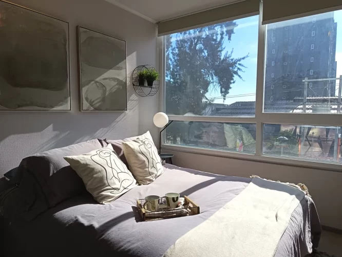 Dormitorio principal: cama de dos plazas. Departamento de entrega inmediata, bono pie