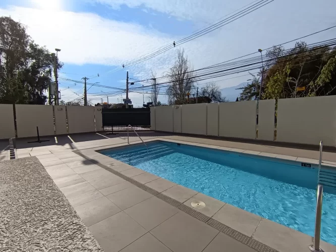 Piscina edificio priner piso Departamento 2 dormitorios 1 baño: en venta en Macul entrega inmediata
