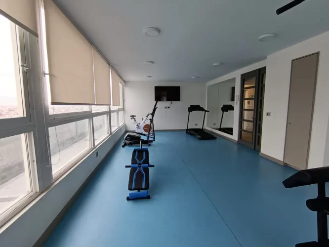Sala de gimnasio en proyecto