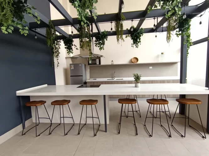 Areas comunes en edificio departamento en venta Macul metro Carlos Valdovinos