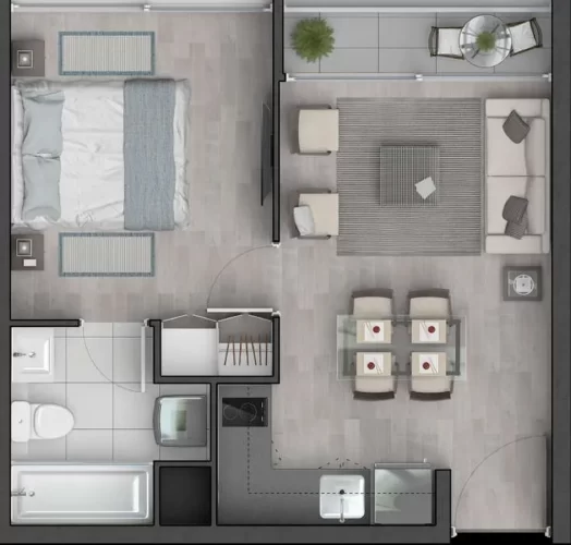 Departamento 1D1B 34,2 m2 entrega inmediata La Cisterna
